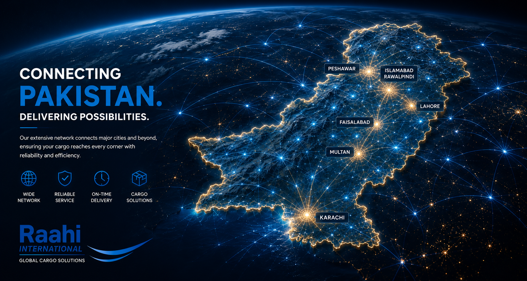 Connecting Pakistan — Delivering Possibilities network map